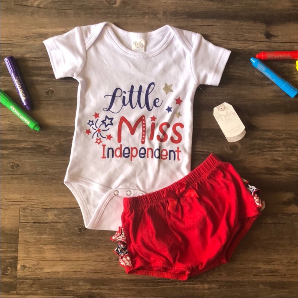 Baby Ganz 4th of July Graphic Onesie Diaper Cover